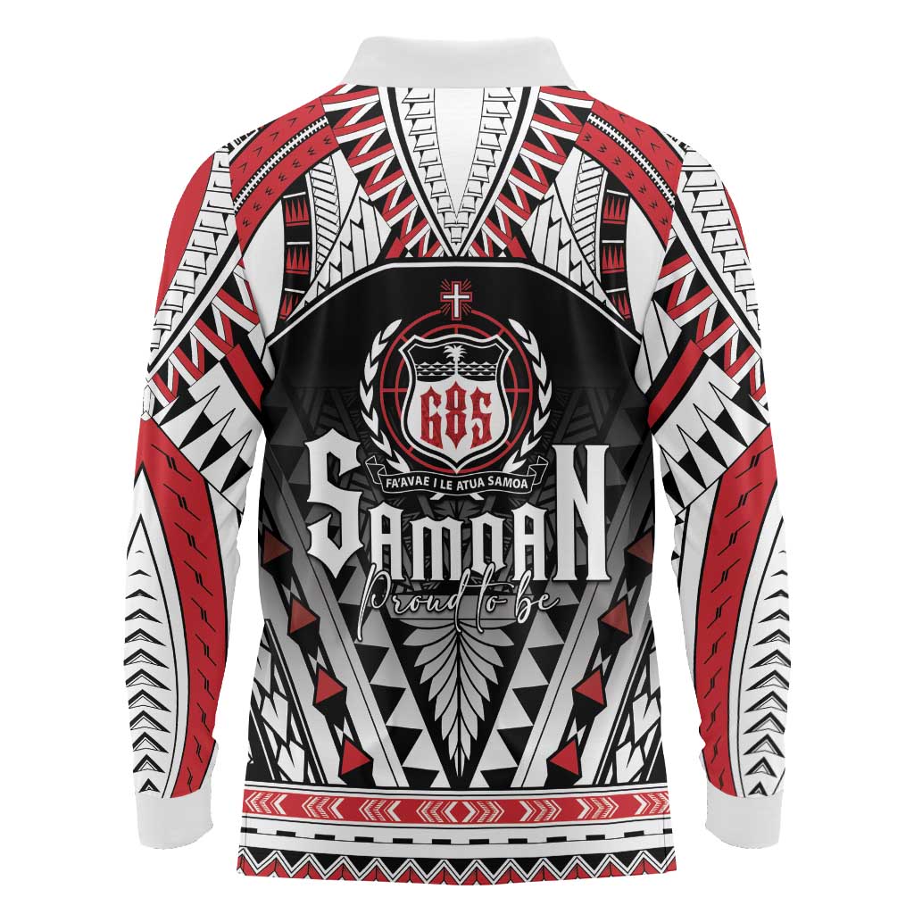 Samoa Independence Day Long Sleeve Polo Shirt Proud To Be Samoan