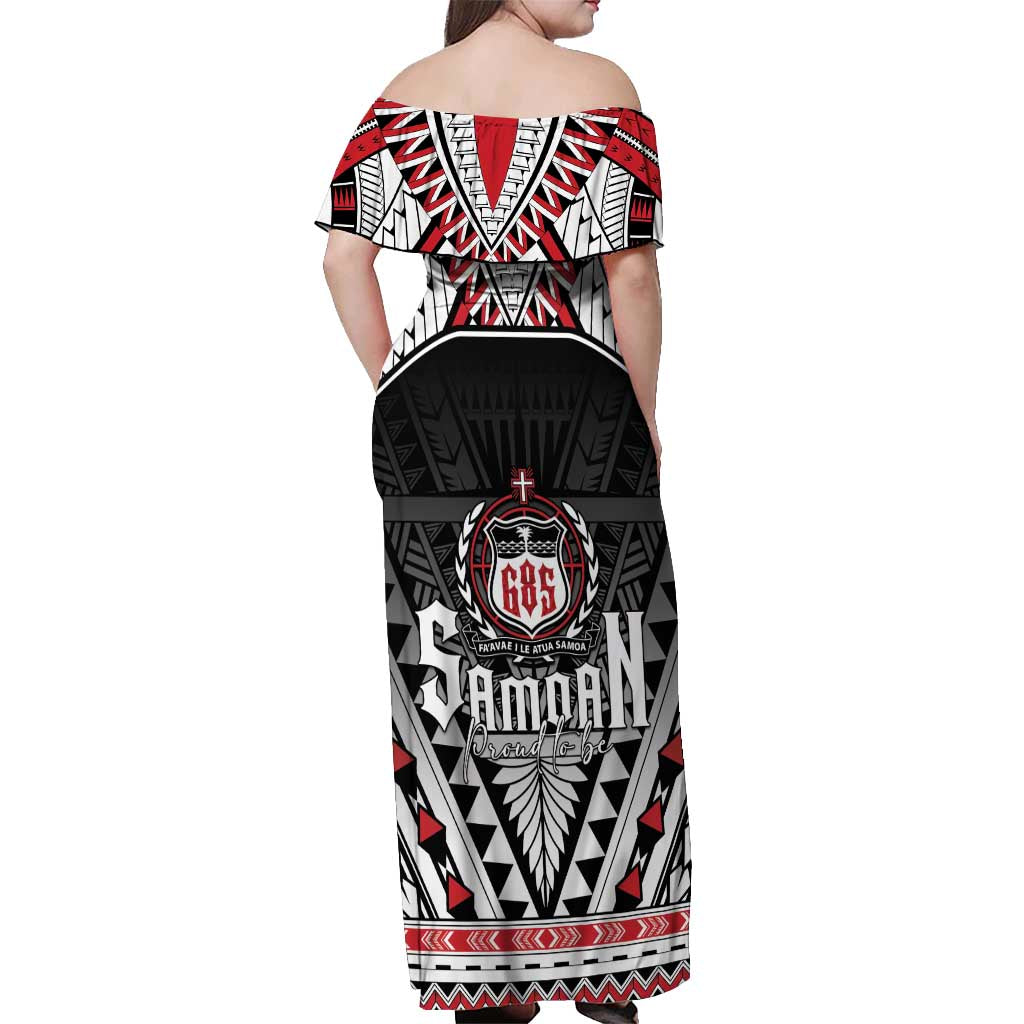 Samoa Independence Day Off Shoulder Maxi Dress Proud To Be Samoan