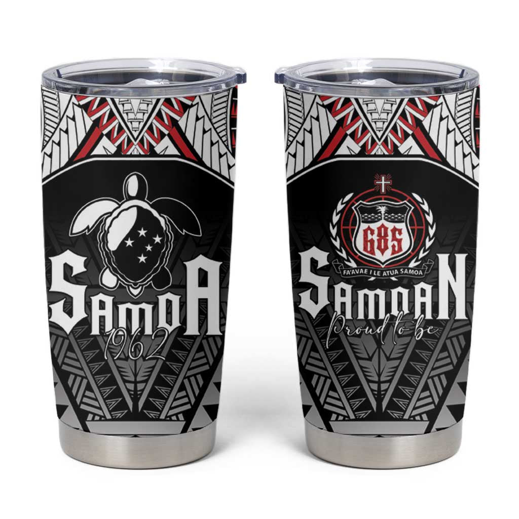Samoa Independence Day Tumbler Cup Proud To Be Samoan LT05 Black - Polynesian Pride