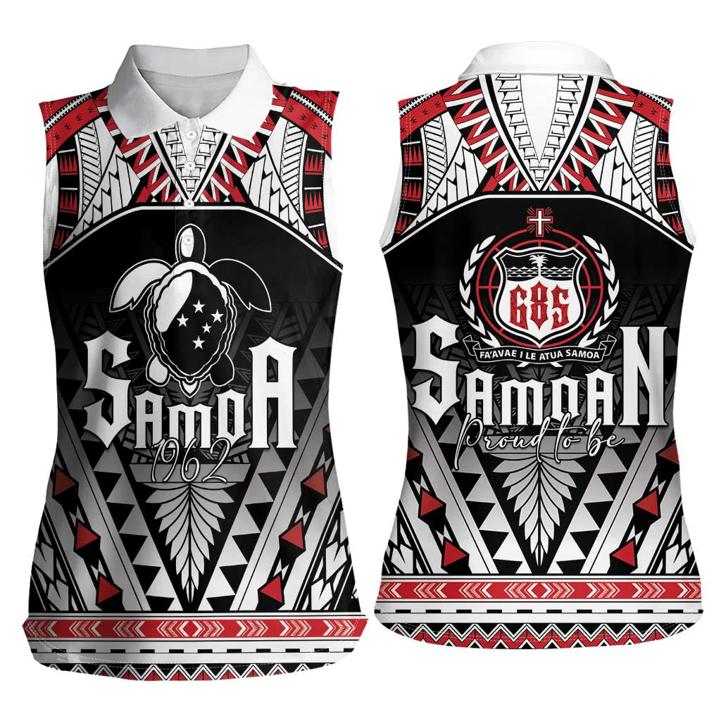 Samoa Independence Day Women Sleeveless Polo Shirt Proud To Be Samoan