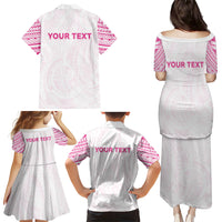 Personalised New Zealand Aotearoa Family Matching Puletasi and Hawaiian Shirt Nurse Tribal Pink Version LT05 - Polynesian Pride