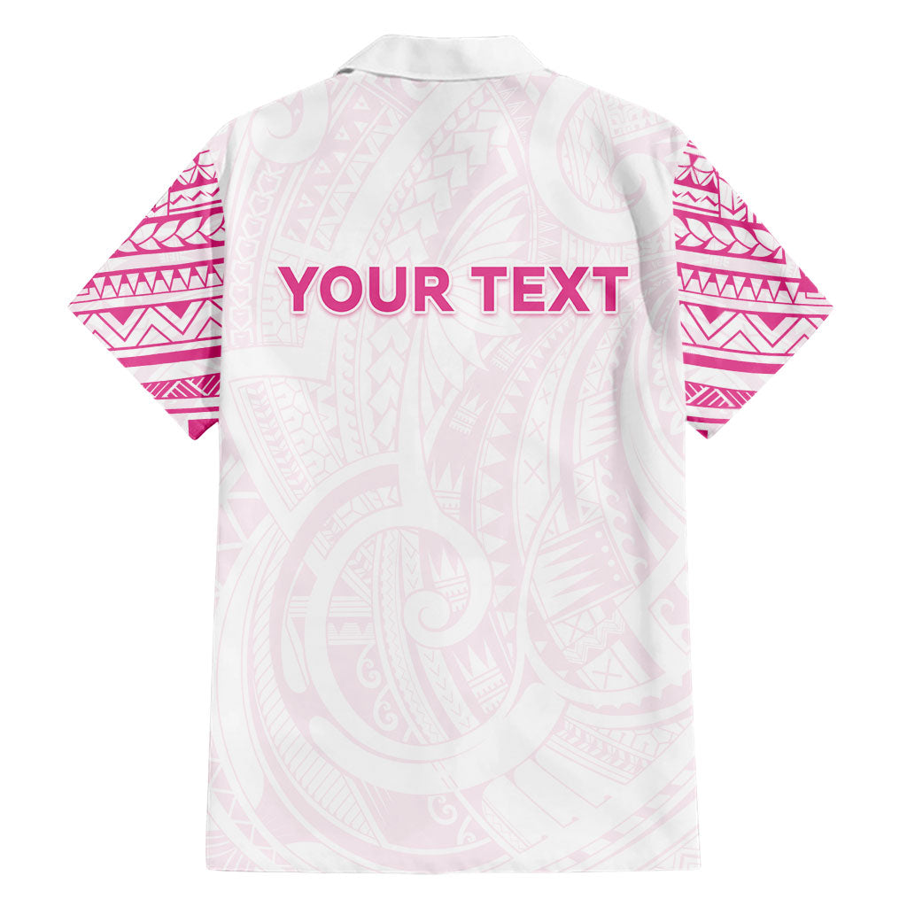 Personalised New Zealand Aotearoa Family Matching Puletasi and Hawaiian Shirt Nurse Tribal Pink Version LT05 - Polynesian Pride