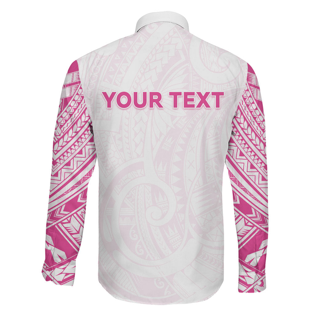 Personalised New Zealand Aotearoa Family Matching Tank Maxi Dress and Hawaiian Shirt Nurse Tribal Pink Version LT05 - Polynesian Pride