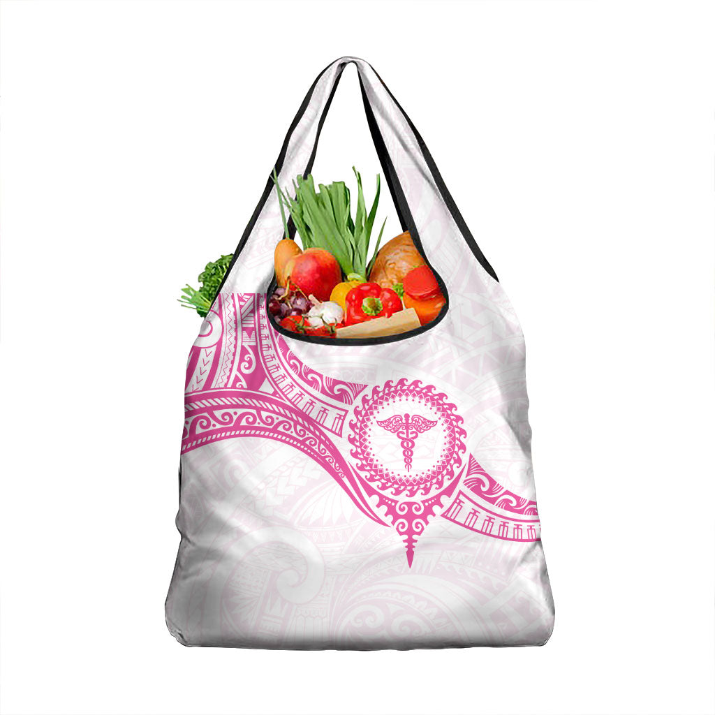 New Zealand Aotearoa Grocery Bag Nurse Tribal Pink Version LT05 1-pack One Size Pink - Polynesian Pride