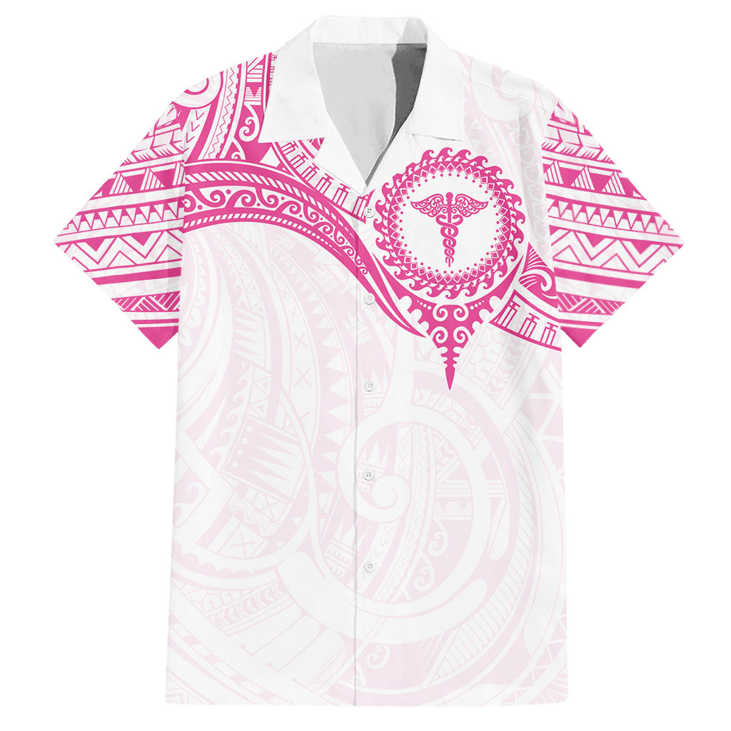 Personalised New Zealand Aotearoa Hawaiian Shirt Nurse Tribal Pink Version LT05 Pink - Polynesian Pride
