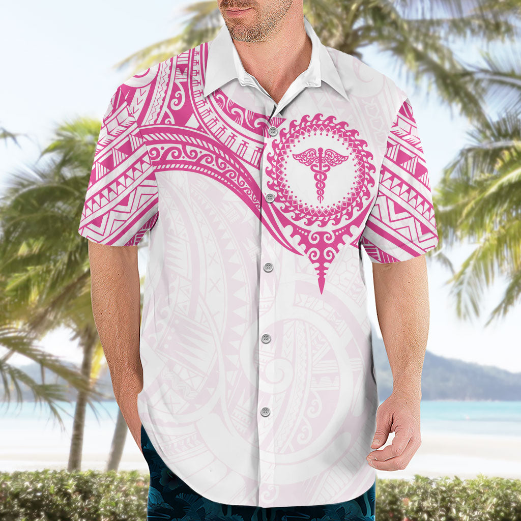 Personalised New Zealand Aotearoa Hawaiian Shirt Nurse Tribal Pink Version LT05 - Polynesian Pride