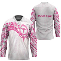 Personalised New Zealand Aotearoa Hockey Jersey Nurse Tribal Pink Version LT05 - Polynesian Pride