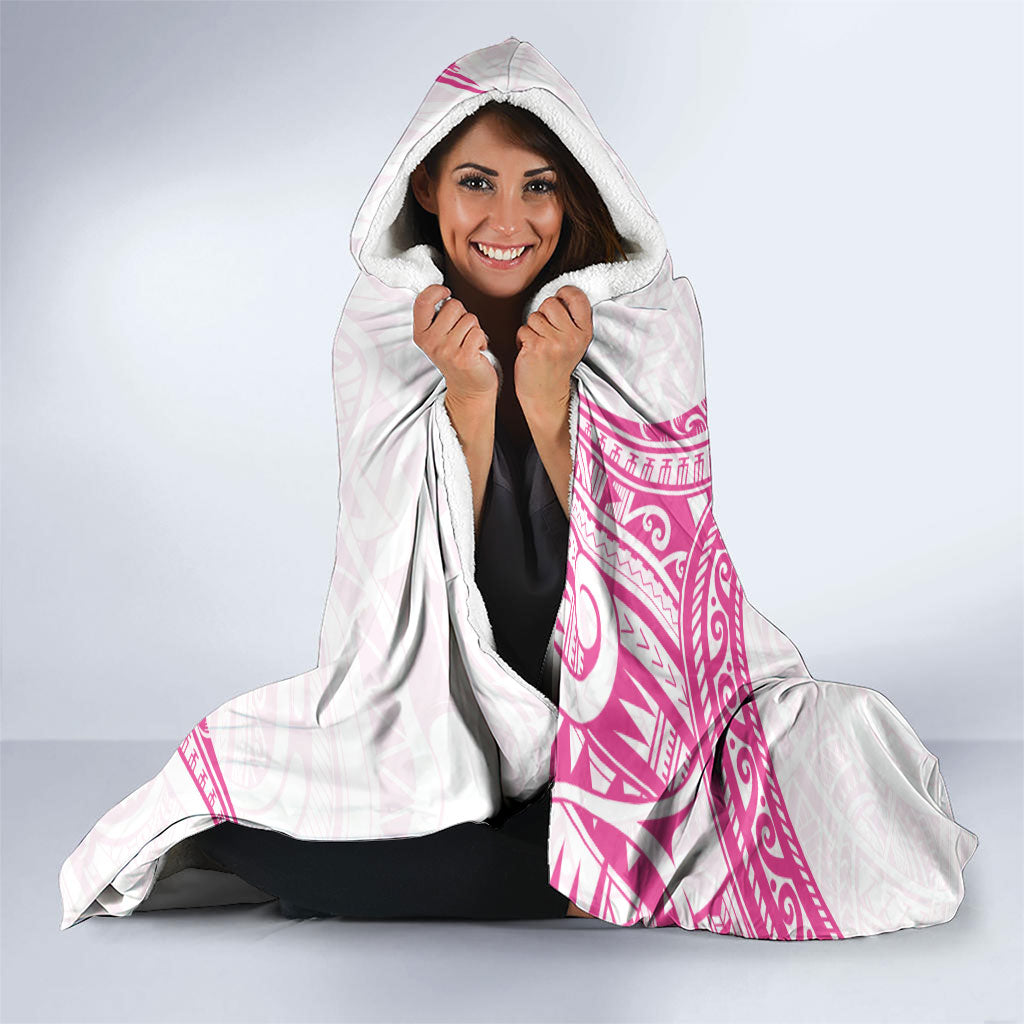 New Zealand Aotearoa Hooded Blanket Nurse Tribal Pink Version
