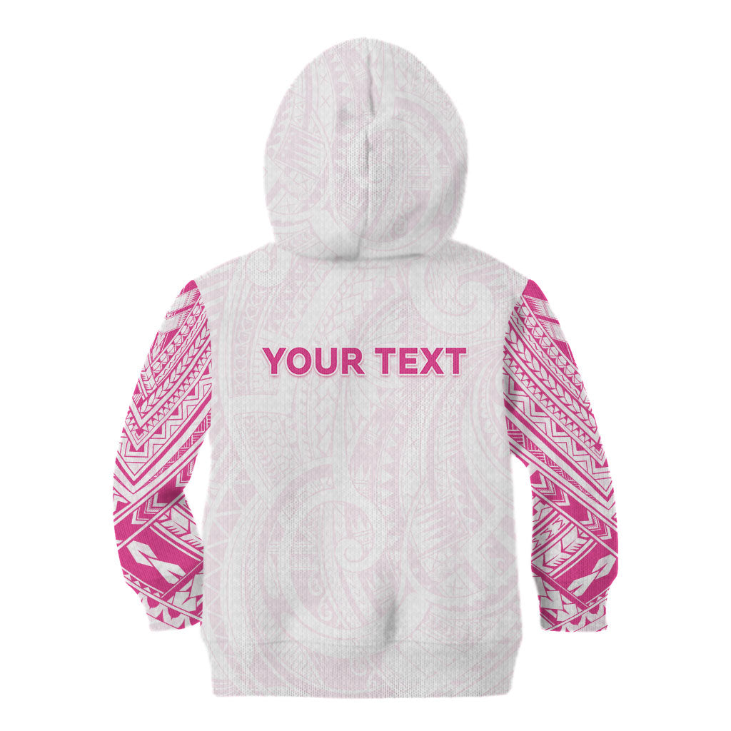 Personalised New Zealand Aotearoa Kid Hoodie Nurse Tribal Pink Version LT05 - Polynesian Pride