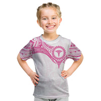 Personalised New Zealand Aotearoa Kid T Shirt Nurse Tribal Pink Version LT05 Pink - Polynesian Pride