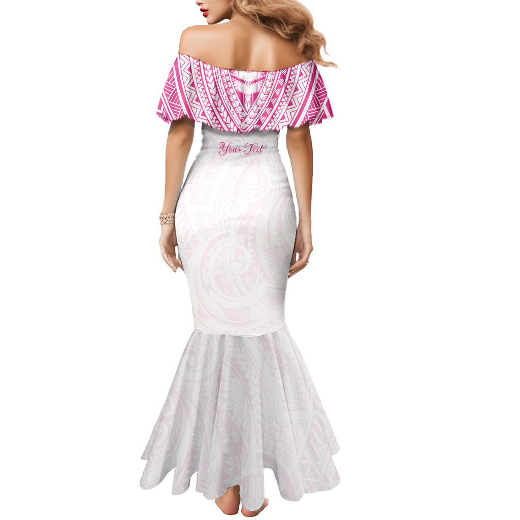 Personalised New Zealand Aotearoa Mermaid Dress Nurse Tribal Pink Version LT05 - Polynesian Pride
