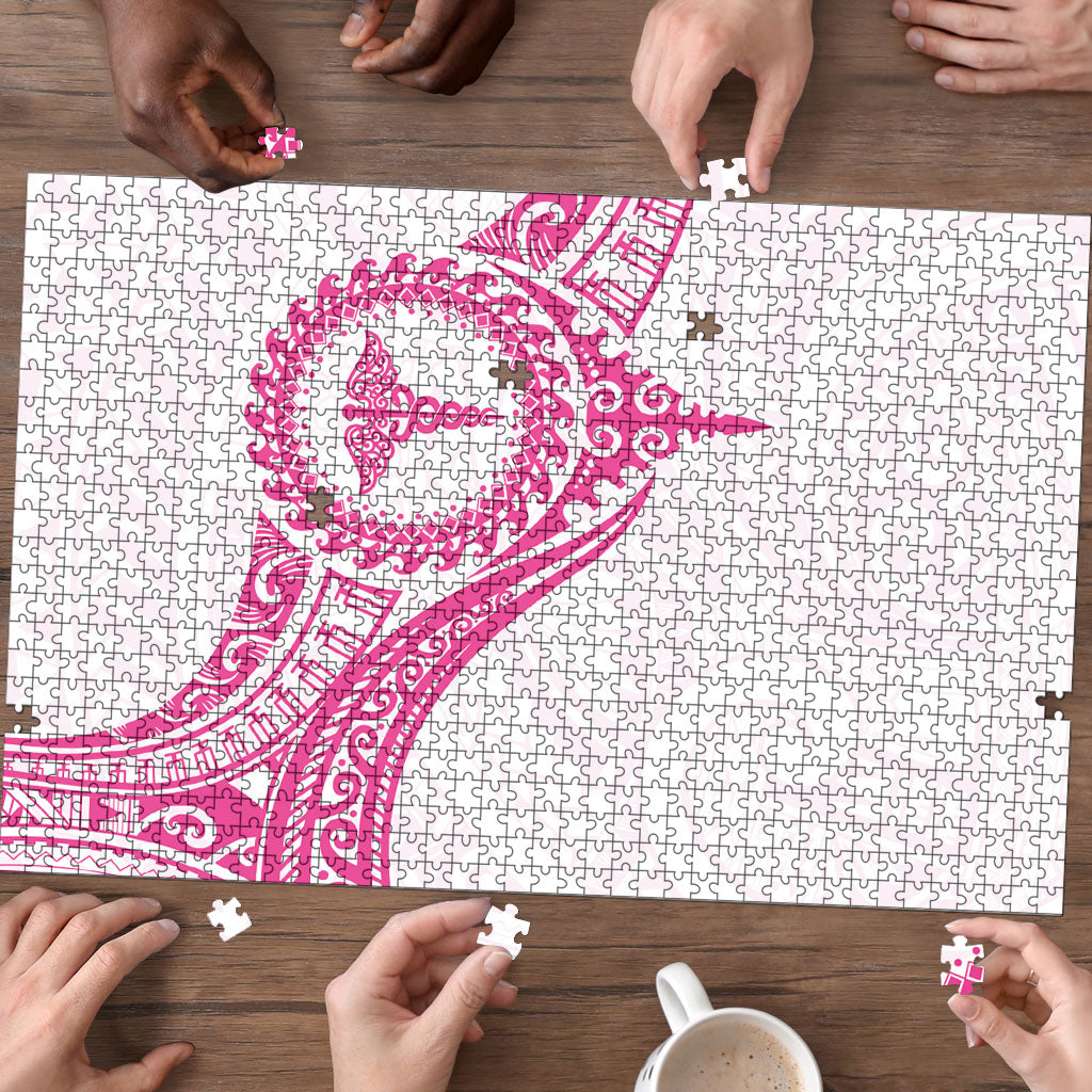 New Zealand Aotearoa Puzzle Nurse Tribal Pink Version