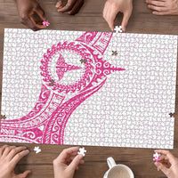 New Zealand Aotearoa Puzzle Nurse Tribal Pink Version