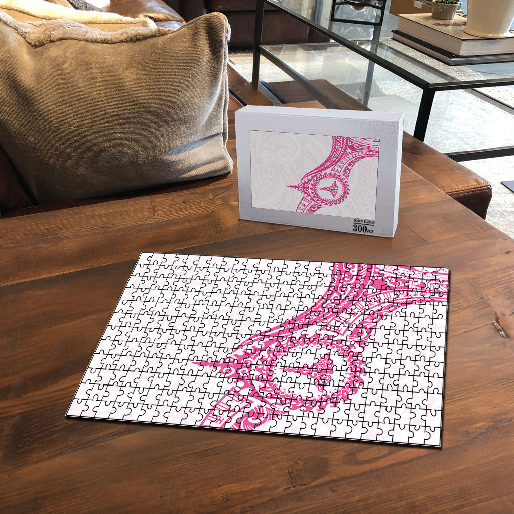 New Zealand Aotearoa Puzzle Nurse Tribal Pink Version