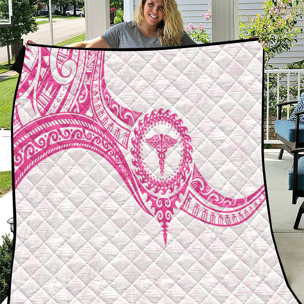 New Zealand Aotearoa Quilt Nurse Tribal Pink Version