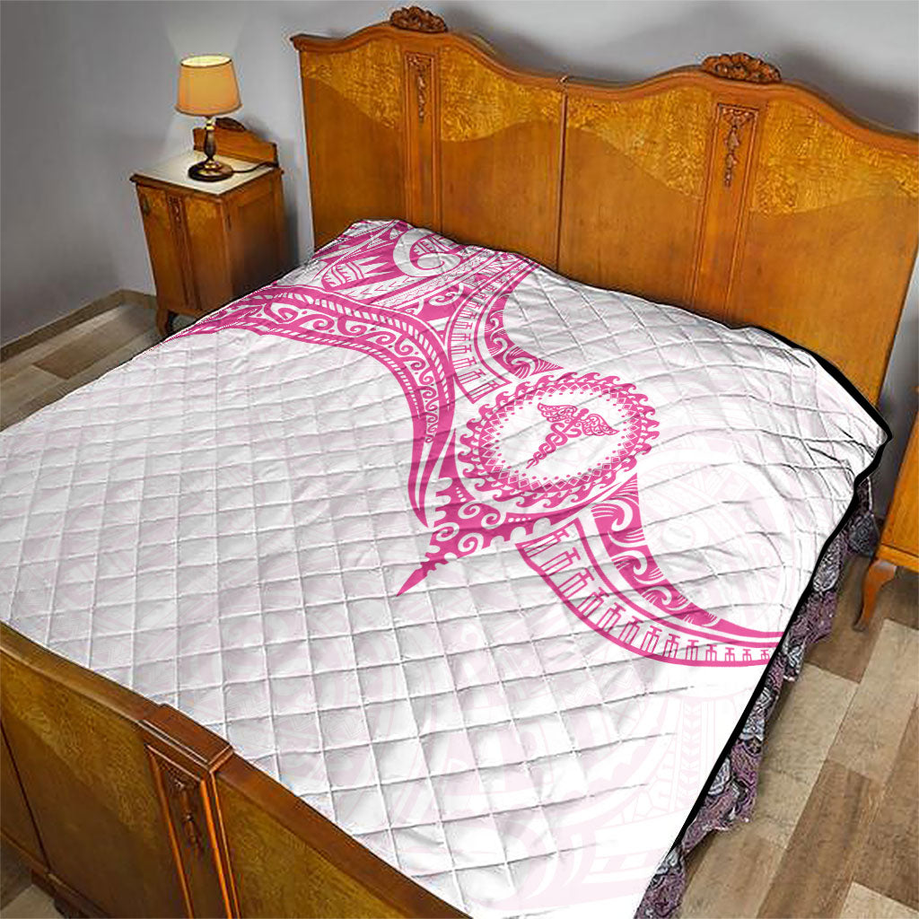 New Zealand Aotearoa Quilt Nurse Tribal Pink Version