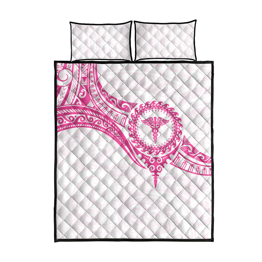 New Zealand Aotearoa Quilt Bed Set Nurse Tribal Pink Version LT05 - Polynesian Pride