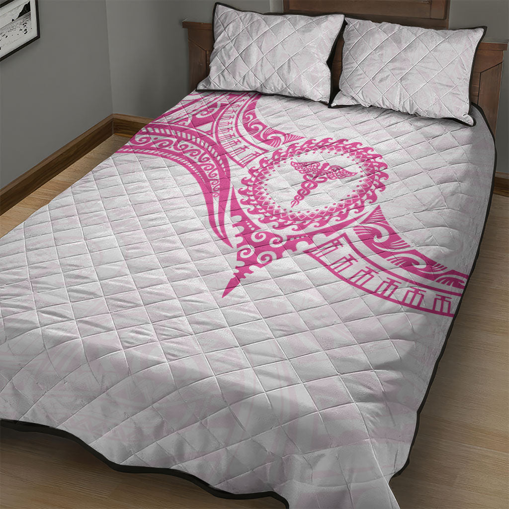 New Zealand Aotearoa Quilt Bed Set Nurse Tribal Pink Version LT05 - Polynesian Pride