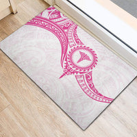New Zealand Aotearoa Rubber Doormat Nurse Tribal Pink Version