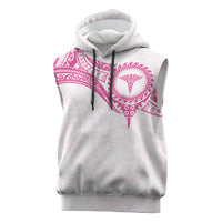 Personalised New Zealand Aotearoa Sleeveless Hoodie Nurse Tribal Pink Version