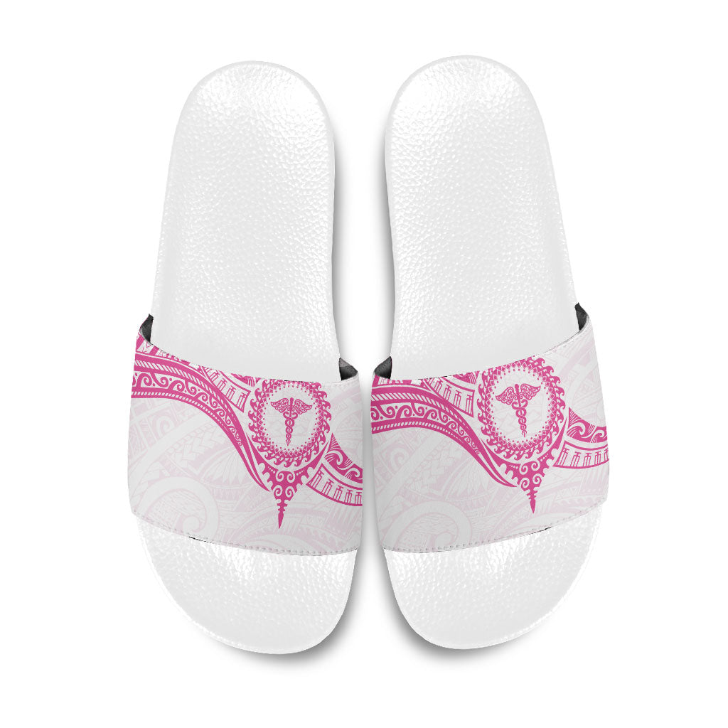 New Zealand Aotearoa Slide Sandals Nurse Tribal Pink Version