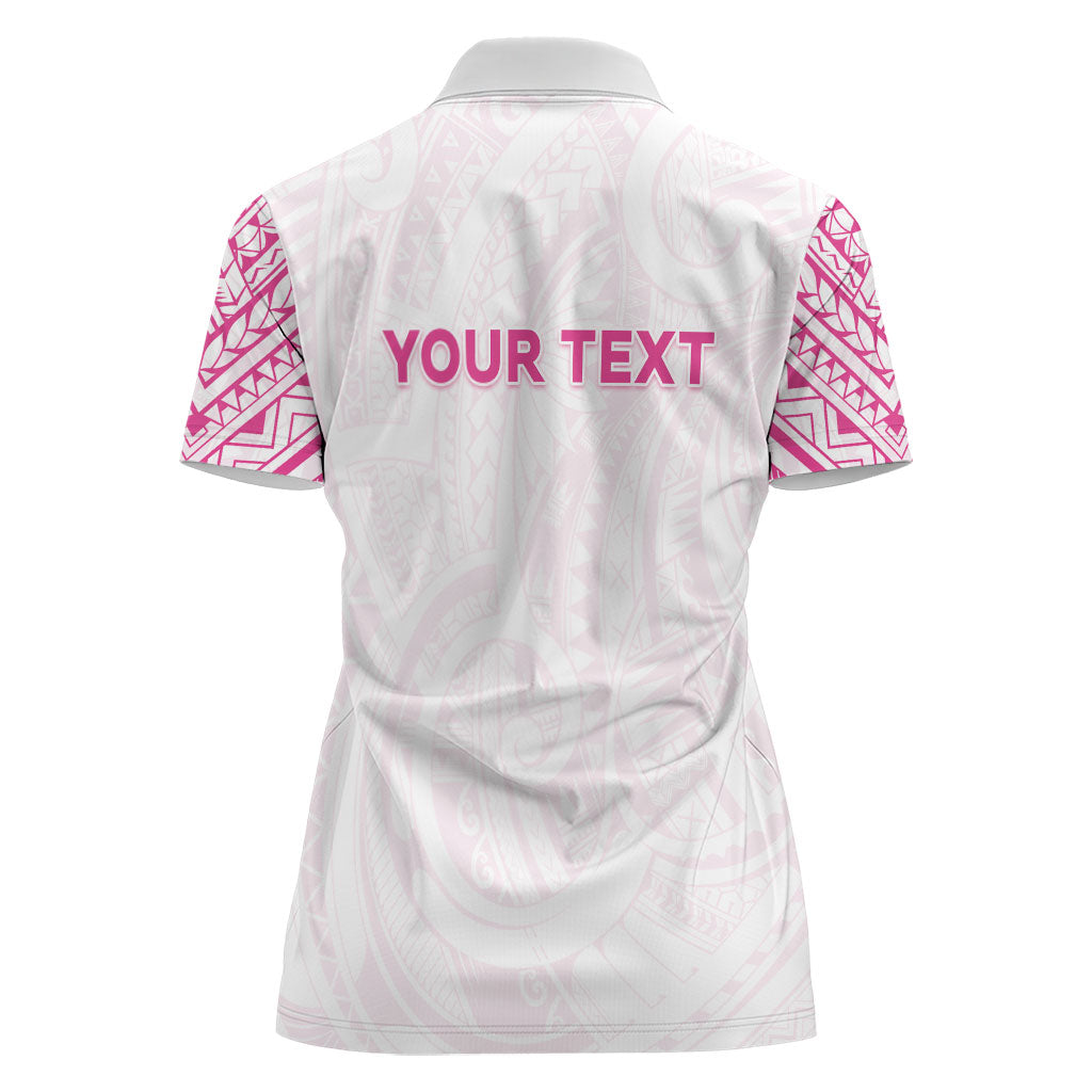 Personalised New Zealand Aotearoa Women Polo Shirt Nurse Tribal Pink Version LT05 - Polynesian Pride