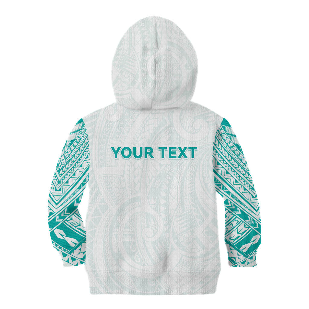 Personalised New Zealand Aotearoa Kid Hoodie Nurse Tribal Teal Version LT05 - Polynesian Pride
