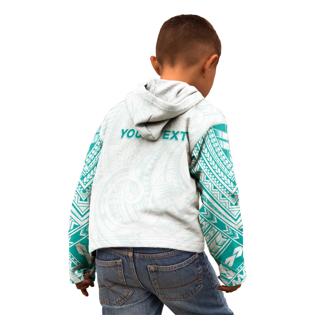 Personalised New Zealand Aotearoa Kid Hoodie Nurse Tribal Teal Version LT05 - Polynesian Pride