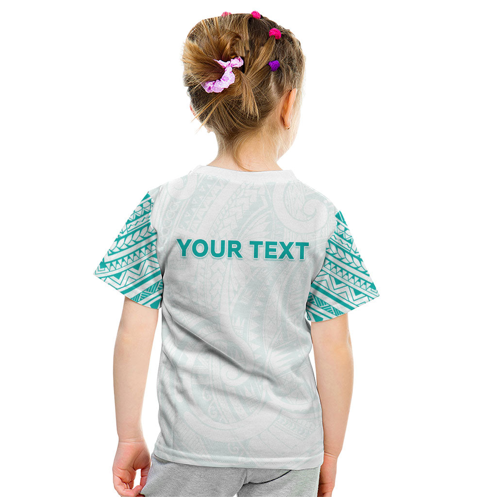 Personalised New Zealand Aotearoa Kid T Shirt Nurse Tribal Teal Version