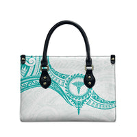 New Zealand Aotearoa Leather Bag Nurse Tribal Teal Version