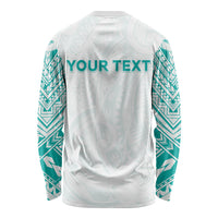 Personalised New Zealand Aotearoa Long Sleeve Shirt Nurse Tribal Teal Version
