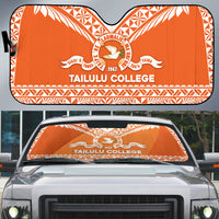 Tonga Tailulu College Auto Sun Shade Tongan Kupesi Pattern