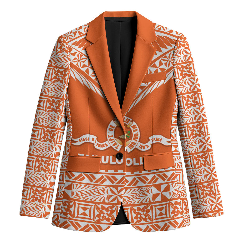 Personalised Tonga Tailulu College Blazer Tongan Kupesi Pattern