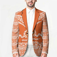 Personalised Tonga Tailulu College Blazer Tongan Kupesi Pattern
