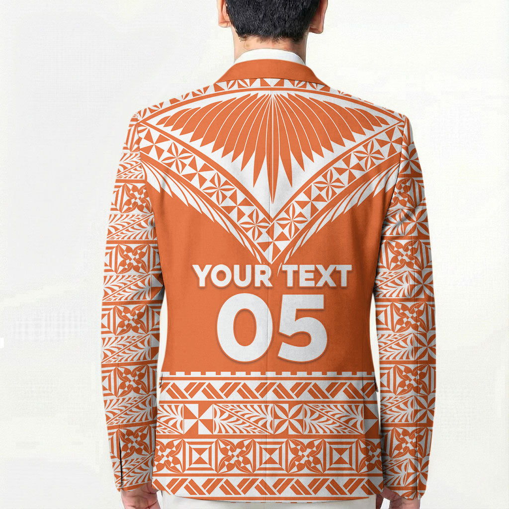 Personalised Tonga Tailulu College Blazer Tongan Kupesi Pattern
