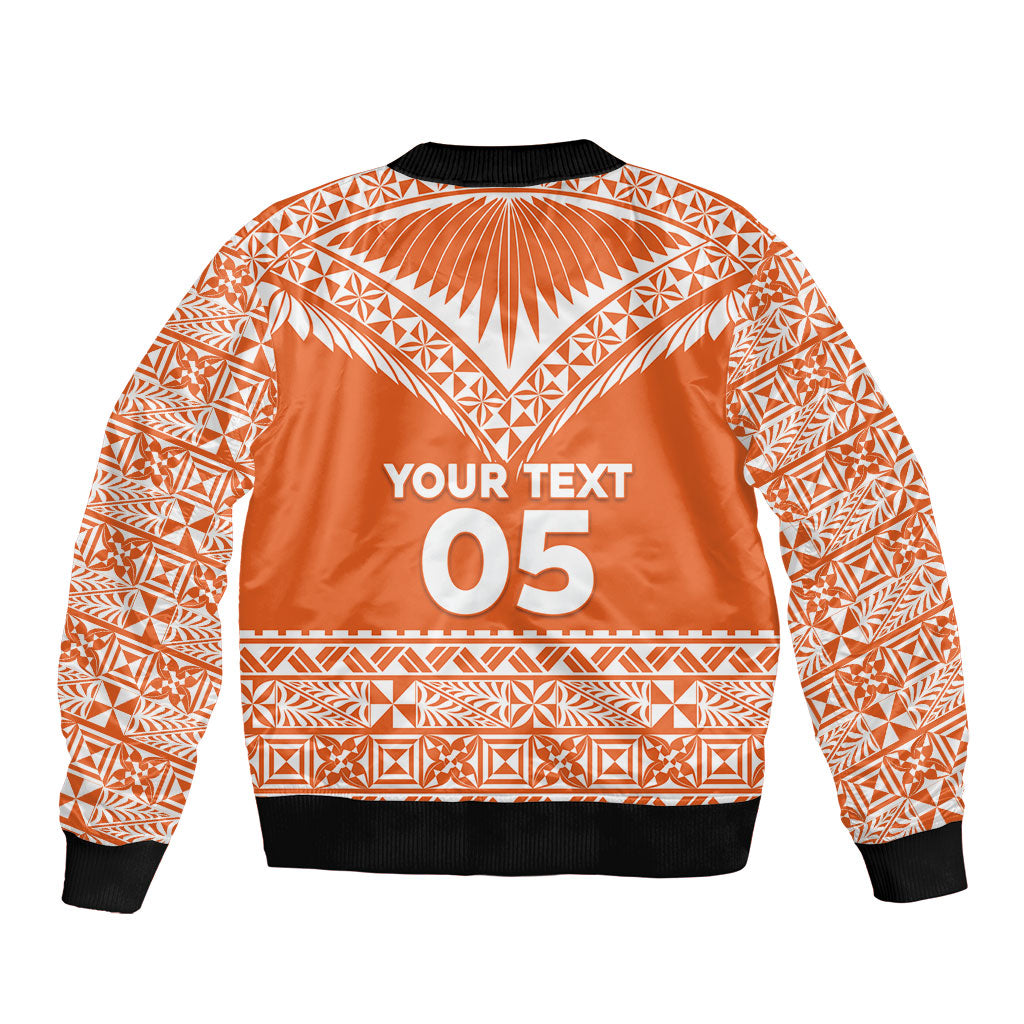 Personalised Tonga Tailulu College Bomber Jacket Tongan Kupesi Pattern LT05 - Polynesian Pride