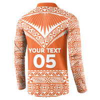 Personalised Tonga Tailulu College Button Sweatshirt Tongan Kupesi Pattern