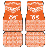Personalised Tonga Tailulu College Car Mats Tongan Kupesi Pattern
