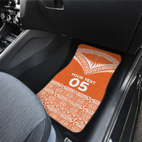 Personalised Tonga Tailulu College Car Mats Tongan Kupesi Pattern