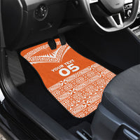 Personalised Tonga Tailulu College Car Mats Tongan Kupesi Pattern