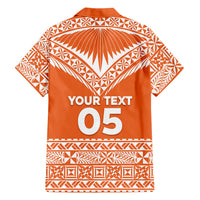 Personalised Tonga Tailulu College Family Matching Off The Shoulder Long Sleeve Dress and Hawaiian Shirt Tongan Kupesi Pattern