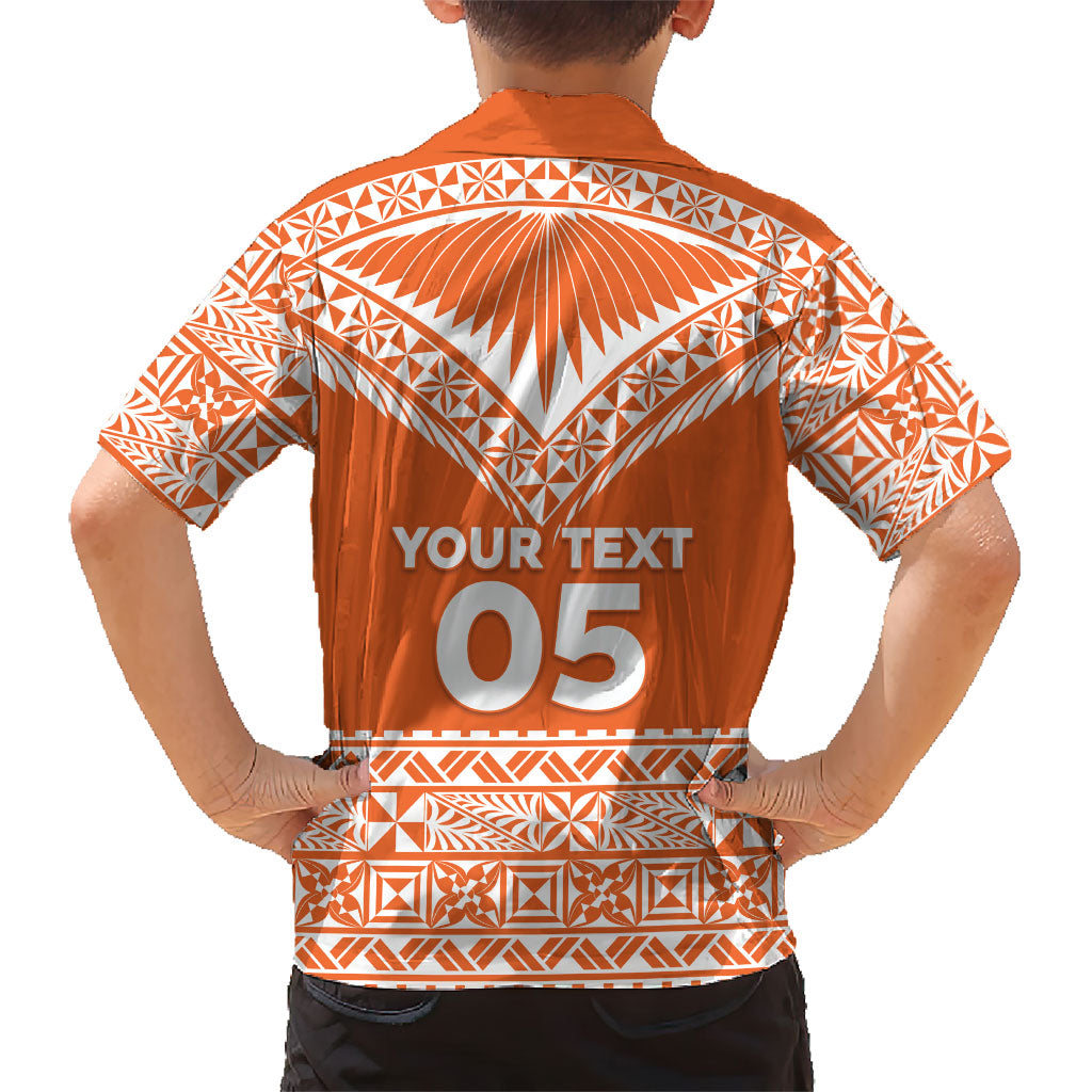 Personalised Tonga Tailulu College Family Matching Off Shoulder Maxi Dress and Hawaiian Shirt Tongan Kupesi Pattern LT05 - Polynesian Pride