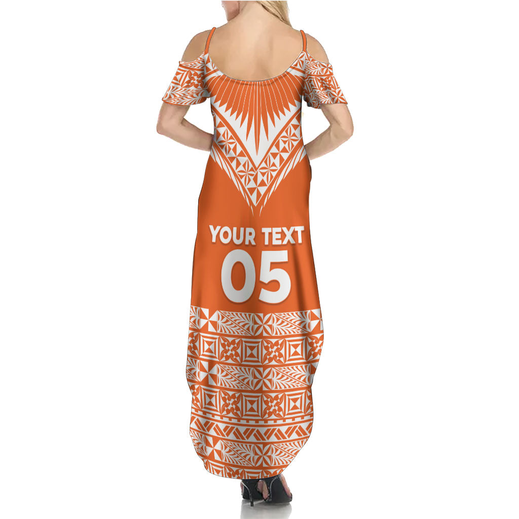 Personalised Tonga Tailulu College Family Matching Summer Maxi Dress and Hawaiian Shirt Tongan Kupesi Pattern LT05 - Polynesian Pride