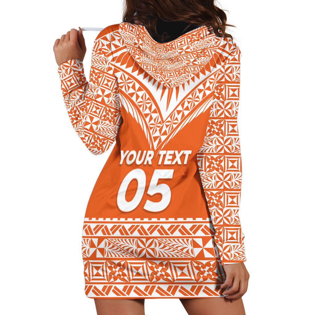 Personalised Tonga Tailulu College Hoodie Dress Tongan Kupesi Pattern