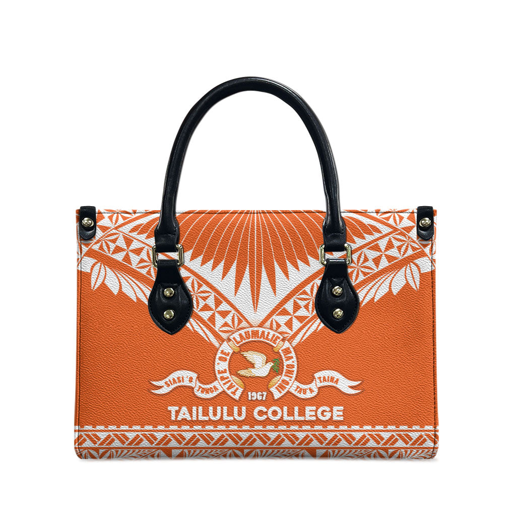 Tonga Tailulu College Leather Bag Tongan Kupesi Pattern