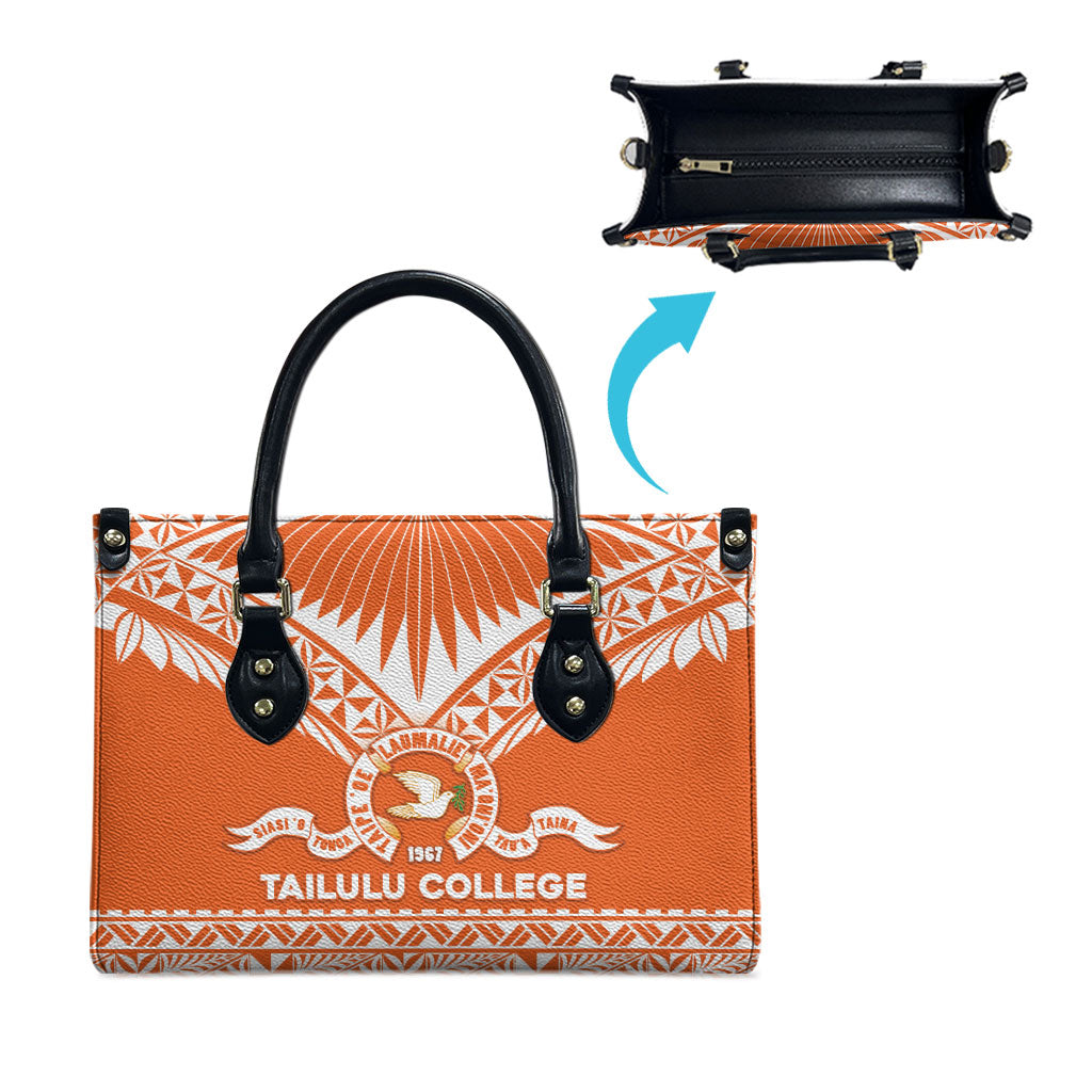 Tonga Tailulu College Leather Bag Tongan Kupesi Pattern