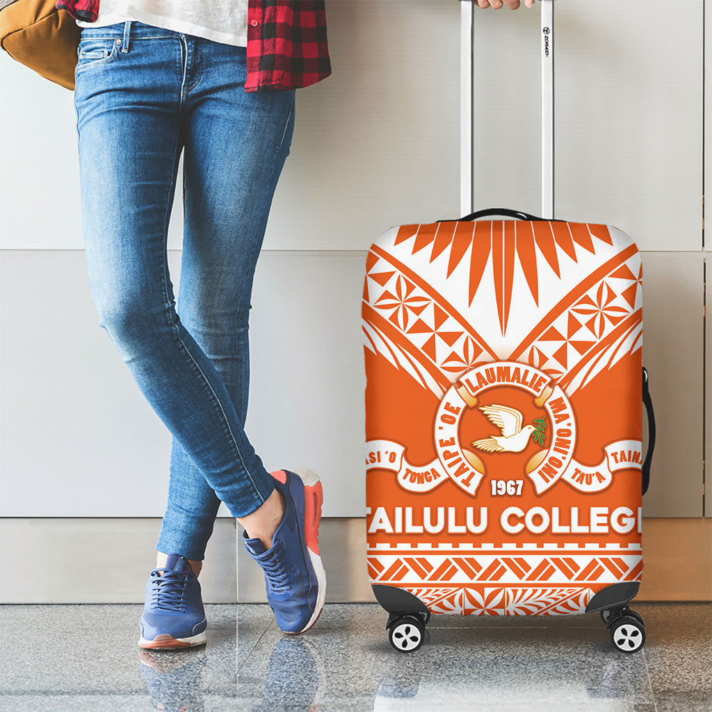 Tonga Tailulu College Luggage Cover Tongan Kupesi Pattern LT05 - Polynesian Pride