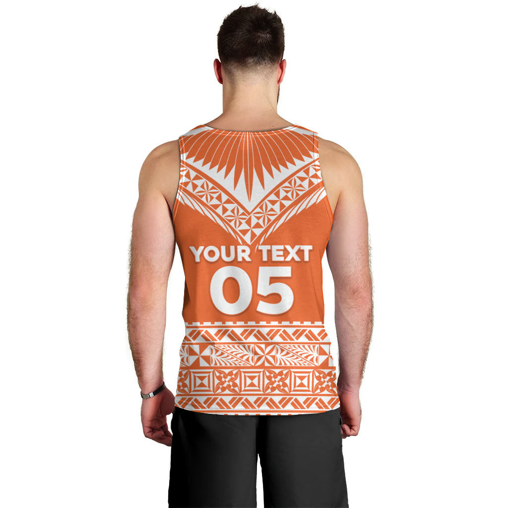 Personalised Tonga Tailulu College Men Tank Top Tongan Kupesi Pattern