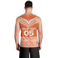 Personalised Tonga Tailulu College Men Tank Top Tongan Kupesi Pattern