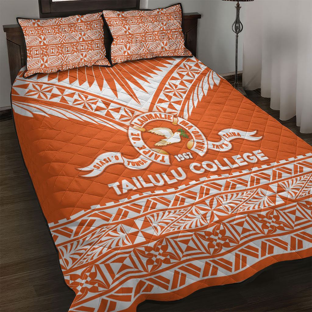 Tonga Tailulu College Quilt Bed Set Tongan Kupesi Pattern